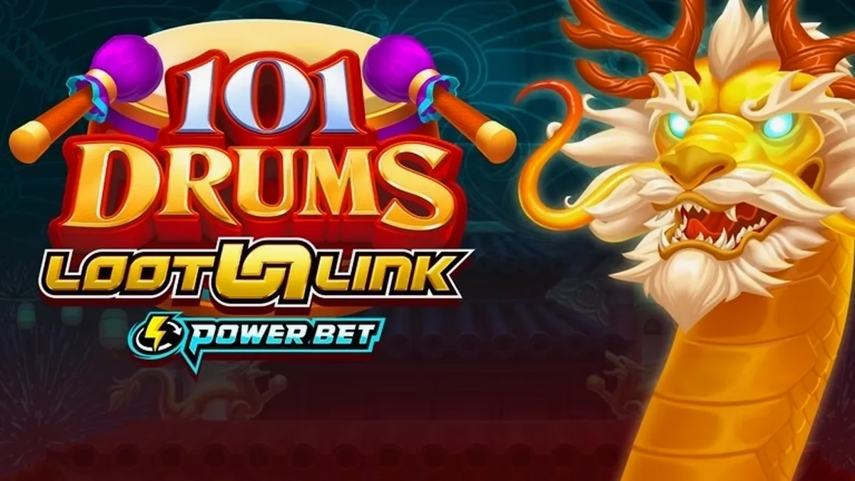 Tampilan visual permainan slot 101 Drums dengan 5 gulungan